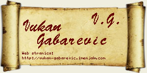 Vukan Gabarević vizit kartica